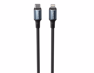 Havit CB6311 - USB Type C uz Lightning kabelis, 1 m (melns)