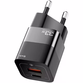 Lādētājs Essager "GaN Square" Melns 33W (PD / QC3.0)