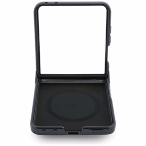 Melns Karl Lagerfeld Karl & Choupette Pins MagSafe vāciņš Samsung Galaxy Z Flip8 tālrunim
