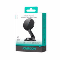 Automašīnas turētājs Joyroom "JR-ZS408" Melns (bezvadu uzlāde 15W) (magnētisks / lipīgs paliktnis)