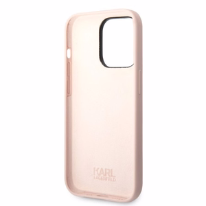 Karl Lagerfeld Silicone Choupette viedtālruņa apvalks iPhone 14 Pro Max - rozā