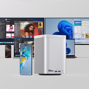 Orico MiniTower dokstacija ar cietā diska nodalījumiem līdz 56 TB - sudraba krāsā