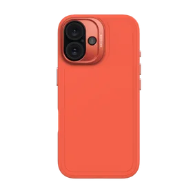 Decoded antimikrobiālais silikona Stacks aizmugurējais vāciņš ar MagSafe iPhone 16 – oranžs