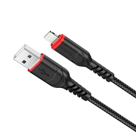 Kabelis USB A uz Lightning Hoco 2,4A 1 m X59 melns