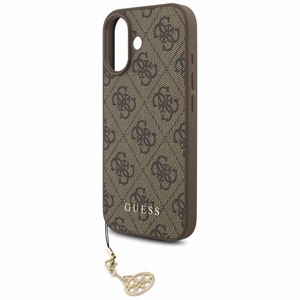 Guess 4G Charms Collection Magnētiskais viedtālruņa apvalks iPhone 17 - brūns