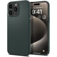 Spigen Liquid Air iPhone 15 Pro Max viedtālruņa apvalks - tumši zaļš