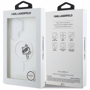 Karl Lagerfeld maciņš Magnetic IML Peekaboo Choupette priekš Samsung Galaxy S26 Ultra caurspīdīgs