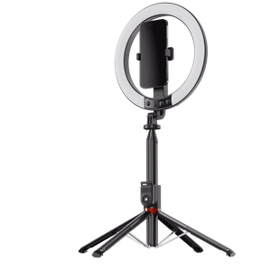 Blavec Selfie Ring lamp Aluminium Aura LED RGB Ring P-50 25cm tripod + remote control + 2,3 metres (RLP50-TRB23) melns (damaged packaging)