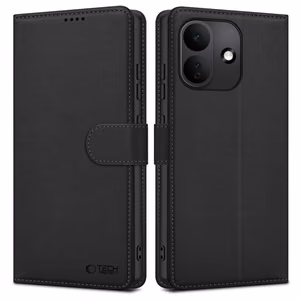 Tech-Protect Wallet vāciņš-maciņš modelim Xiaomi Redmi Note 17 Pro 5G – matēti melns