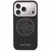 Guess Perforated 4G MagSafe maciņš for iPhone 17 Pro Max - melns
