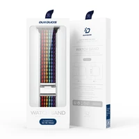 Dux Ducis siksniņa (Mixture II versija) Apple Watch SE siksniņa, 9, 8, 7, 6, 5, 4, 3, 2, 1 (41, 40, 38 mm) pīta josla tumšas svītras aproce