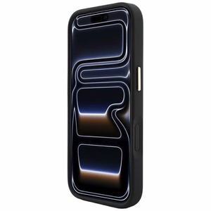 Maciņš IPHONE 18 Pro/17 Pro saderīgs ar MagSafe (Stripe Peony 4G Logo) (krāsa: melna)
