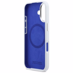 BMW M Silicon Horizontal Line MagSafe macins priekš iPhone 17 - Balts