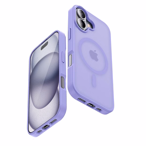 Crong Hybrid Matte Magnetic MagSafe vāciņš ierīcei iPhone 17, lavandas krāsā