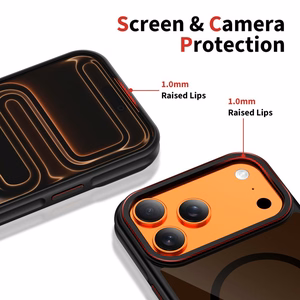 Tech-Protect MagHybrid MagSafe maciņš iPhone 17 Pro melns un sarkans