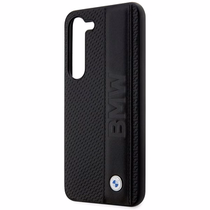 Apvalks BMW BMHCS23M22RDPK S23+ S916 melns/melns cietais apvalks Ādas teksturēts & svītra
