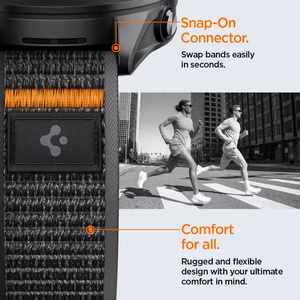 Spigen Athlex Airna Garmin Quick Release 22 mm siksniņa, melna un oranža