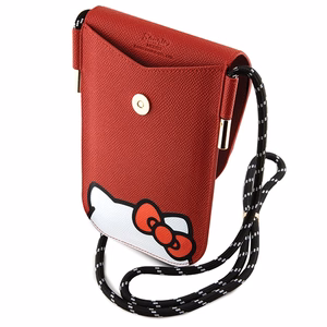Hello Kitty Leather Hiding Kitty pleca soma – sarkans
