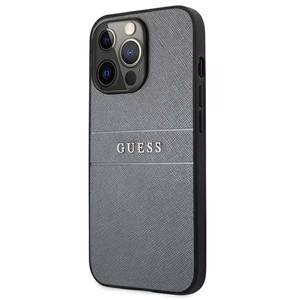 Guess GUHCP13LPSASBGR maciņš iPhone 13 Pro / 13 6,1" Saffiano Strap – pelēks
