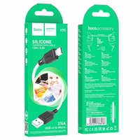 Kabelis USB-A uz Micro USB Hoco 2,4A 1 m X90 balts
