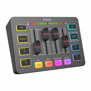 Fifine SC3 audio mikseris (melns)