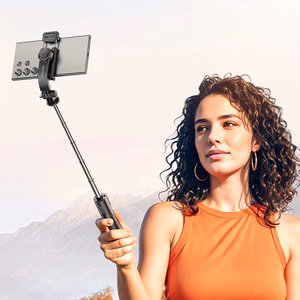 Borofone Selfie nūja BY13 Nube bezvadu ar statīvu un tālvadības pulti melna