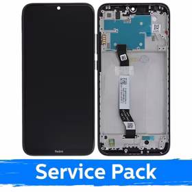LCD Displejs Saderīgs ar Xiaomi Redmi Note 8 (Note 8 2021) Ar Frame / Melns / (Service Pack)