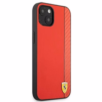 Ferrari FESAXHCP13SRE iPhone 13 mini 5.4" sarkans/sarkans cietais apvalks On Track Carbon Stripe