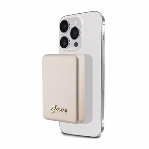 Guess MagSafe Metal Script Logo беспроводной внешний аккумулятор 5W 3000mAh - золотой