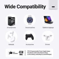 Crong Ultra Compact GaN - USB-C 45W PD 3.0 tīkla lādētājs with PPS (balts)