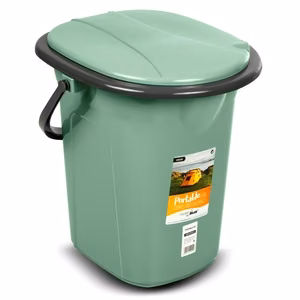 GreenBlue GB320GG – portable camping toilet, 19 l, green/grey