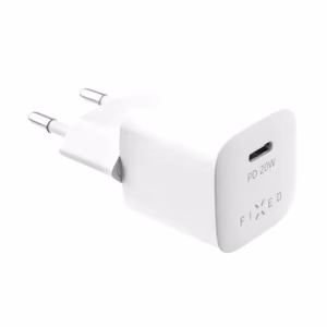 FIXED Mini FIXC20M-C-WH – USB-C ceļojumu lādētājs, 20 W, balts