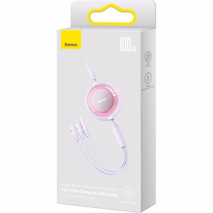 BASEUS kabelis 3in1 Type-C uz Micro USB / Lightning / Type-C PD QC4.0 3,5A 100W CAMJ010205 1,1m Magnētiskais