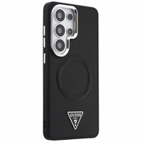 Guess maciņš Embossed Ring Triangle Logo MagSafe priekš Samsung Galaxy S26 Ultra melns