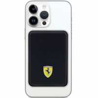Portatīvais lādētājs Ferrari Metāla logotips Magnētiskais 15W 5000mAh - melna