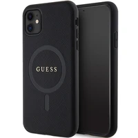 Guess GUHMN61PSAHMCK apvalks iPhone 11 / Xr - melns Saffiano MagSafe