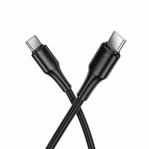 Cable USB C to USB C Hoco 3A 60W 1 m X120 black