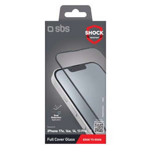 SBS Full Cover rūdīts stikls priekš iPhone 13 / 13 Pro / 14 / 16e / 17e