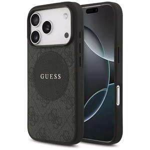 Guess 4G Circle Classic Logo MagSafe чехол для iPhone 17 Pro - чёрный