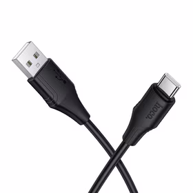 Kabelis silikona USB A uz USB C Hoco 3A 1 m X124 - melns
