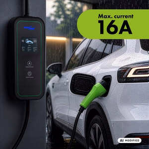 GreenBlue pārnēsājams EV/PHEV lādētājs, Type 2, kabeļa garums 6,8 m, IP65, 11 kW, 220–380 V AC, 50/60 Hz, 16 A, 3 fāzes, GB1100