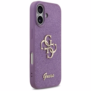 Guess Fixed Glitter Big 4G viedtālruņa apvalks iPhone 17 - violets