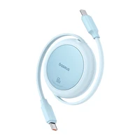 USB-C uz USB-C 60W USB kabelis Baseus Free2Pull Mini, 1m (zils)