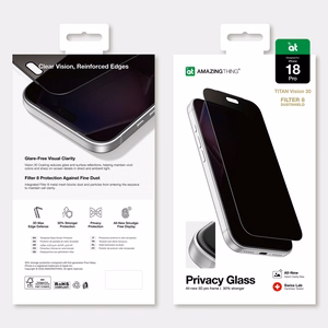 AmazingThing Titan Vision 30 privātuma stikls iPhone 18 Pro