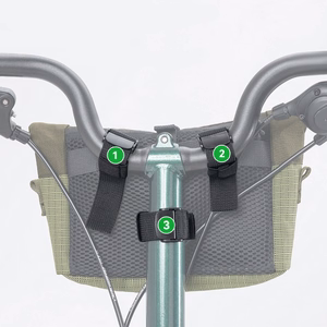 Rockbros W020 Dual-Purpose Front Bag, Bike/Shoulder - Green