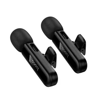 Bezvadu mikrofona komplekts Hoco L20A USB-C/Lightning black
