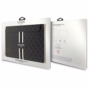 Guess 4G Printed Stripes 14" klēpjdatora apvalks - melns