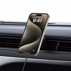 TECH-PROTECT MM15W-V5 MAGNĒTISKS MAGSAFE PANEĻA UN VENTILĀCIJAS AUTO TURĒTĀJS BEZVADU LĀDĒTĀJS 15W MELNS