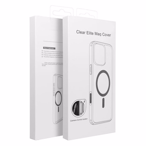 Clear Mag Cover Elite STR maciņš modelim iPhone 17 Pro Max / 18 Pro Max, saderīgs ar MagSafe, no nedzeltējoša materiāla, ar Camera Control pogu – caurspīdīgs