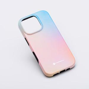 Чехол для iPhone 15 PRO Forcell F-Protect Mirage совместим с MagSafe Military Drop-Test розово-голубой